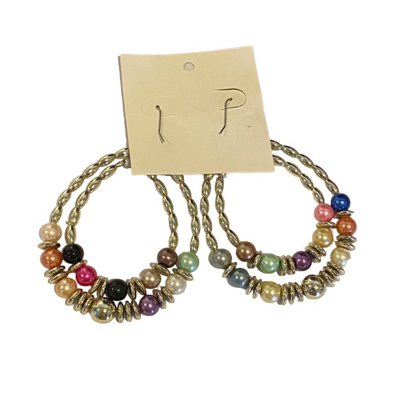 Multicolor Teardrop Dangle Fashion Earrings - New - Picture 2 of 2